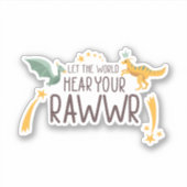 Sticker Que le monde entende votre rugissement (Devant)