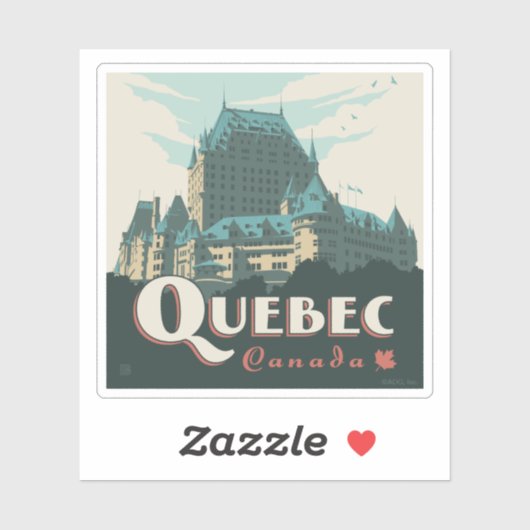 Sticker Québec Canada | Château Frontenac (Feuille)