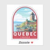 Sticker Québec Canada Travel Art Vintage (Feuille)