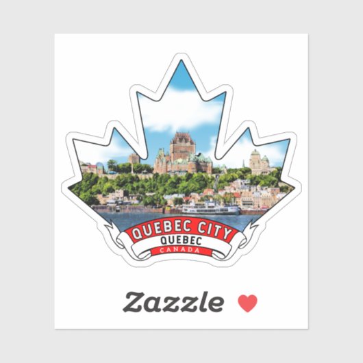 Sticker Québec (Québec) Canada (Feuille)
