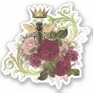 Sticker Queen Bee & Roses