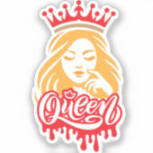 Sticker Queen Design – Elegant Royal Crown (Recto)