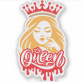 Sticker Queen Design – Elegant Royal Crown (Devant)