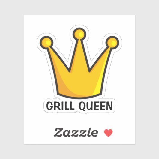 Sticker Queen Grill (Feuille)
