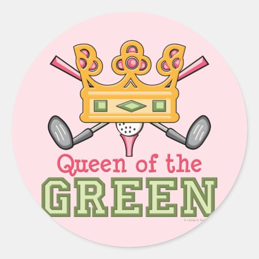 Sticker Queen of the Green Golf (Devant)