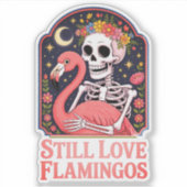 Sticker Queer Halloween encore Flamants roses d'amour (Devant)