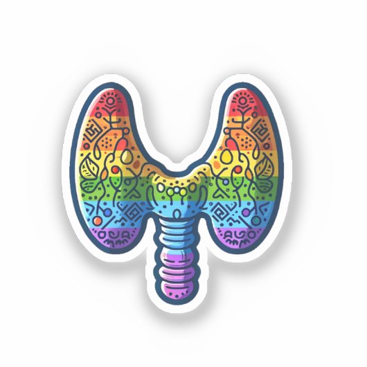 Sticker Queer Thyroid (Recto)
