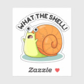 Sticker Quel drôle de jeu d'escargot Shell (Feuille)