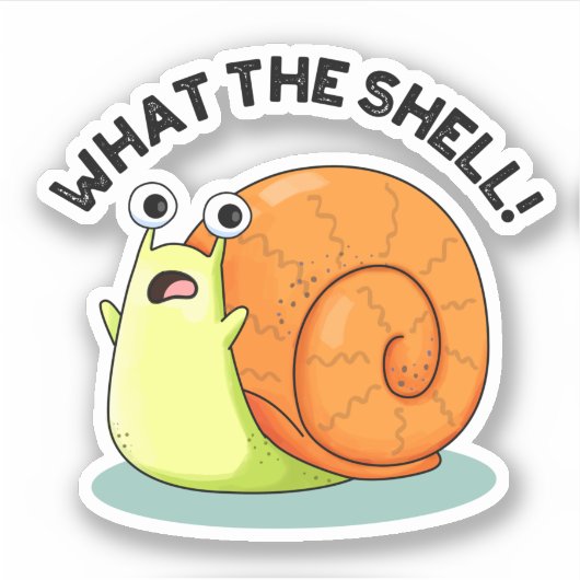 Sticker Quel drôle de jeu d'escargot Shell (Devant)