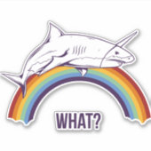 Sticker Quel requin arc-en-ciel (Devant)