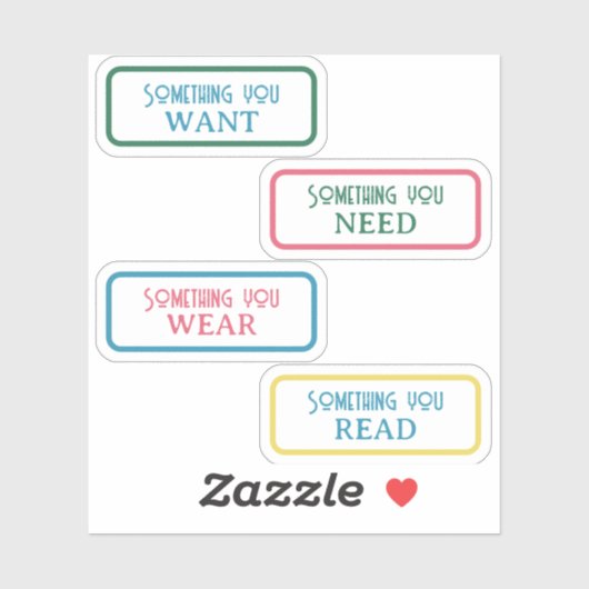 Sticker Quelque chose que vous voulez, besoin, porter, lir (Feuille)