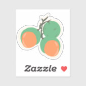 Sticker Quenepas Espagnol Limes Fruit Main tiré (Feuille)