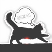 Sticker Qu'est-ce qu'on My Cat's Mind ? Personnalisé (Recto)