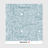 Sticker Question Apprendre Nuage MotssTexte Motif Message (Feuille)