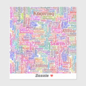 Sticker Question Apprendre Nuage MotssTexte Motif Message (Feuille)