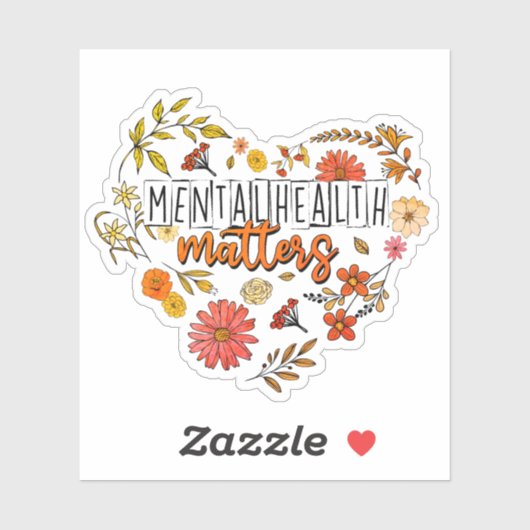 Sticker Questions de santé mentale (Feuille)