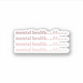 Sticker Questions de santé mentale | Citation IV Rosa Clar (Devant)