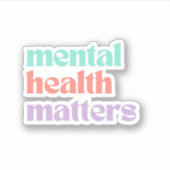 Sticker Questions de santé mentale | Citation Retro Peach  (Devant)