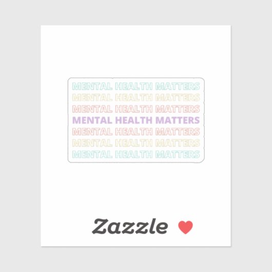 Sticker Questions de santé mentale | Citation Sans VII Pea (Feuille)