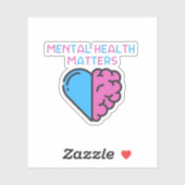 Sticker questions de santé mentale, coeur (Feuille)