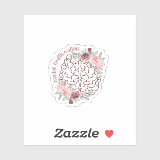 Sticker Questions de santé mentale | Côté Rosa Mind | Esth (Feuille)