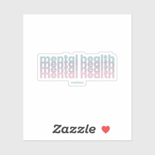 Sticker Questions de santé mentale | Poppins gris français (Feuille)