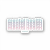 Sticker Questions de santé mentale | Poppins gris français (Devant)