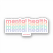 Sticker Questions de santé mentale | Poppins Pastel Rainbo (Devant)