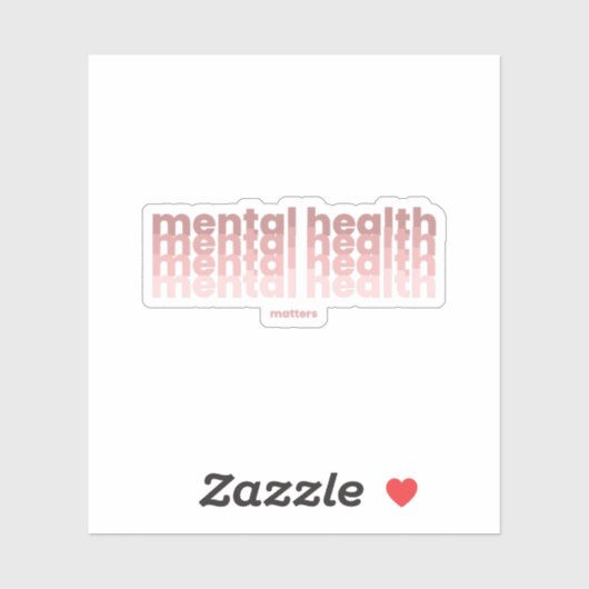 Sticker Questions de santé mentale | Poppins Rosa Claro (Feuille)