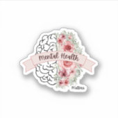 Sticker Questions de santé mentale | Ruban Flower Mind (Devant)