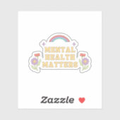 Sticker Questions de santé mentale | Super Rainbow Peach C (Feuille)