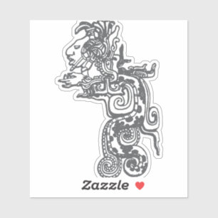 Sticker Quetzalcoatl Aztec Art
