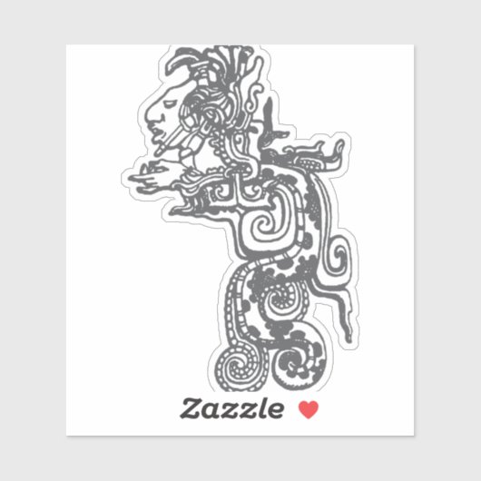 Sticker Quetzalcoatl Aztec Art (Feuille)