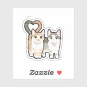 Sticker Queue d'amour (Feuille)