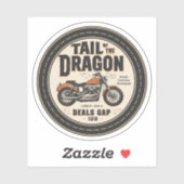 Sticker Queue de dragon 318 courbes road trip (Feuille)