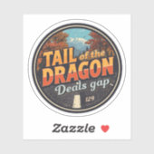 Sticker Queue de Dragon 318 courbes road trip  (Feuille)