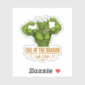 Sticker Queue de Dragon Deals Gap road trip à moto (Feuille)