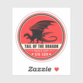 Sticker Queue de Dragon Deals Gap road trip à moto (Feuille)