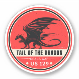 Sticker Queue de Dragon Deals Gap road trip à moto
