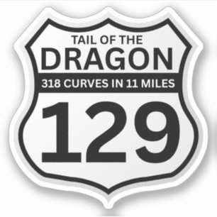 Sticker Queue de dragon Deals Gap road trip moto