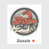 Sticker Queue de dragon Deals Gap road trip moto (Feuille)