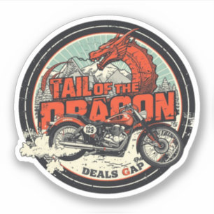Sticker Queue de dragon Deals Gap road trip moto