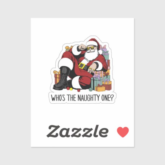 Sticker Qui est le méchant (Feuille)