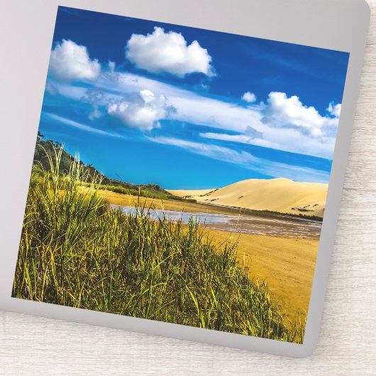 Sticker Quicksand stream près de 90-Mile Beach, Nouvelle-Z (Détail)