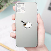 Sticker Quiet Minimal Long-Tailed Tit Illustration (Téléphone)