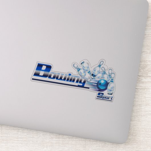 Sticker Quilles et boule de bowling (Détail)