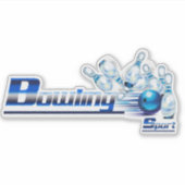 Sticker Quilles et boule de bowling (Devant)