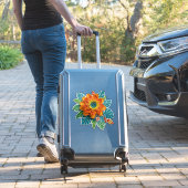 Sticker Quilling Flower Art With Orange Petals (Valise Insitu)
