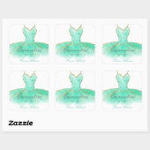 Sticker Quinceanera pour Parties scintillant Turqu (Feuille)