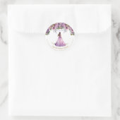 Sticker Quinceañera Purple Lilac (Sac)